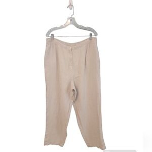 Vintage Neiman Marcus‎ Womens 100%Linen Cream Coastal Pants Size 2x